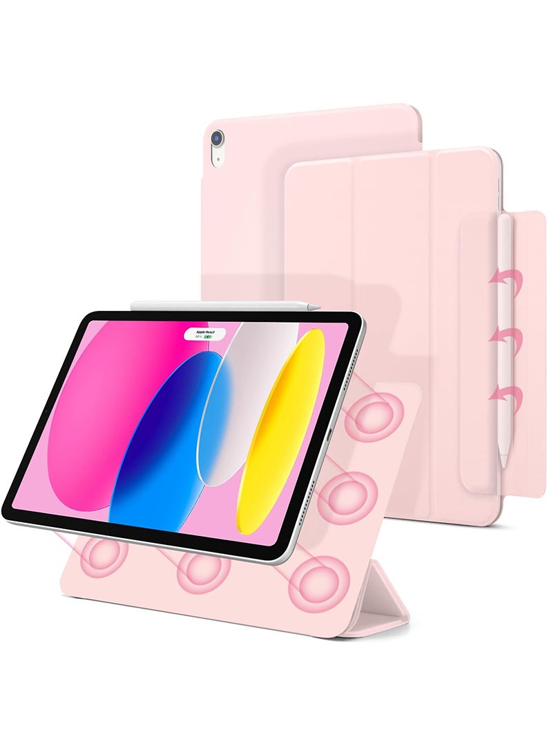 Theodor Magnetic Case For iPad Air 11 inch M3/M2 2025/2024 Gen iPad Air 11 Case/ iPad Air 5 10.9 inch 2022/ iPad Air 10.9 Cover Slim Stand Convenient Magnetic Attachment Auto Sleep/Wake - Pink - Image 1
